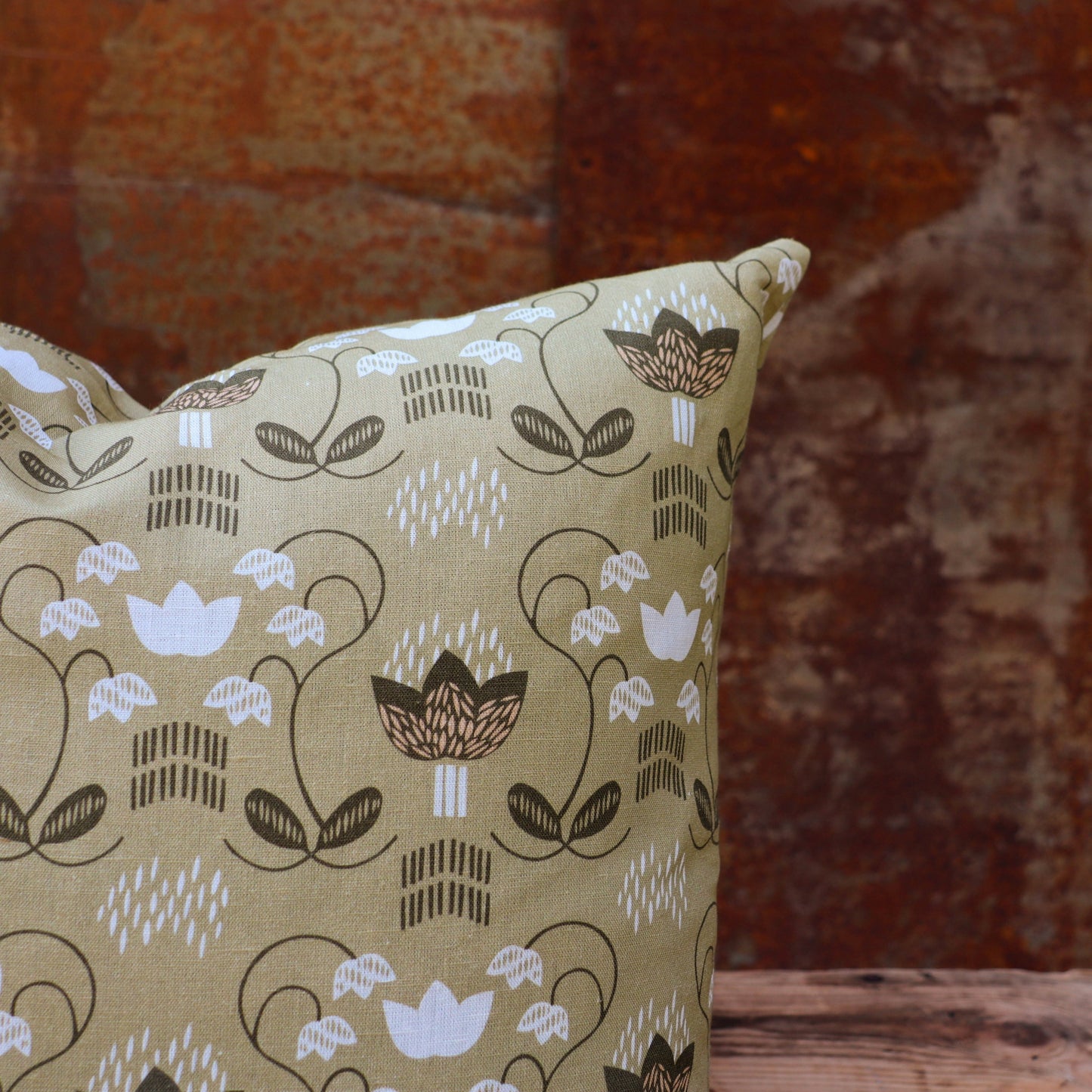 FÄGRING kuddfodral | gulgrön