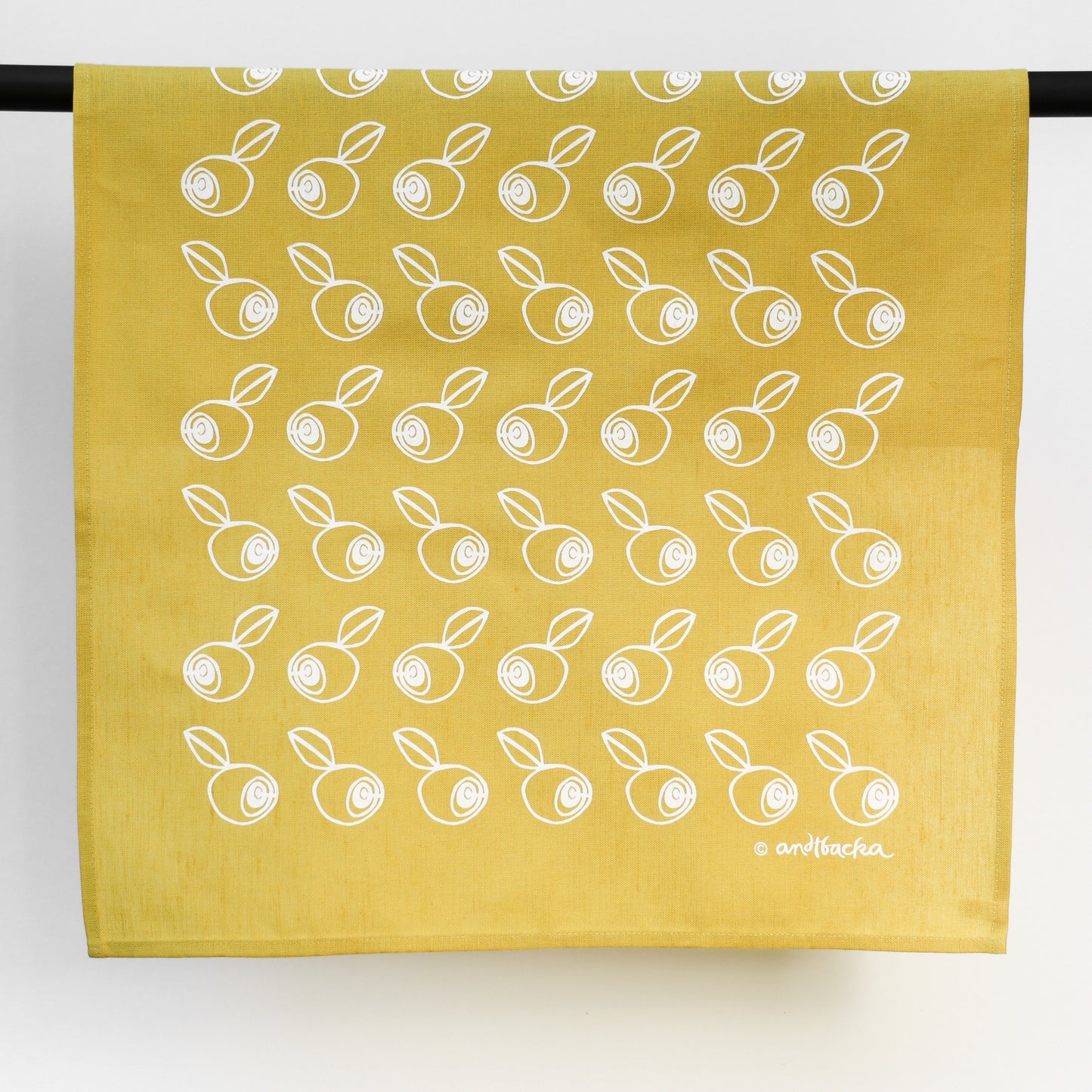 BLÅBÄRSSKOG kökshandduk 2-pack | gul