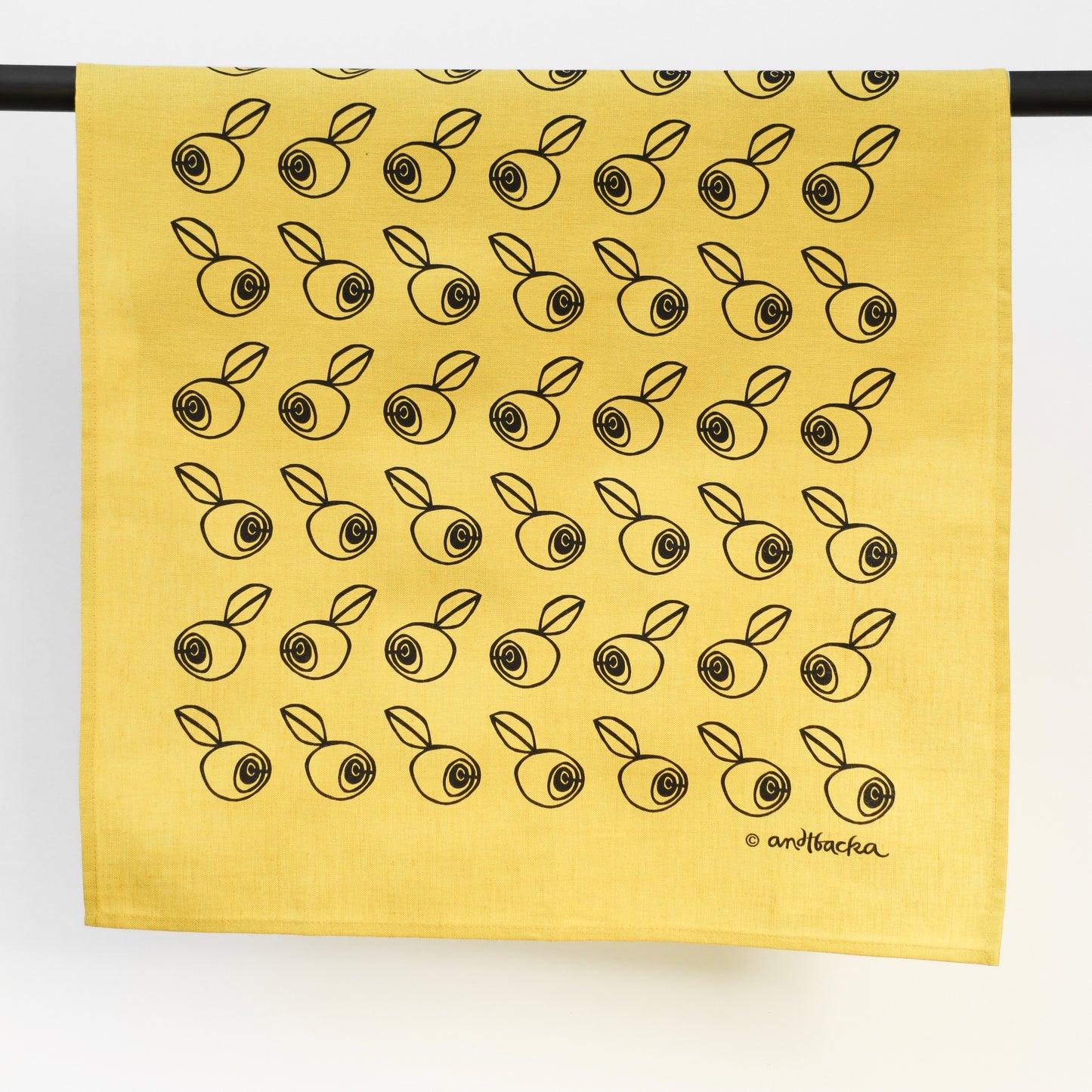 BLÅBÄRSSKOG kökshandduk 2-pack | gul