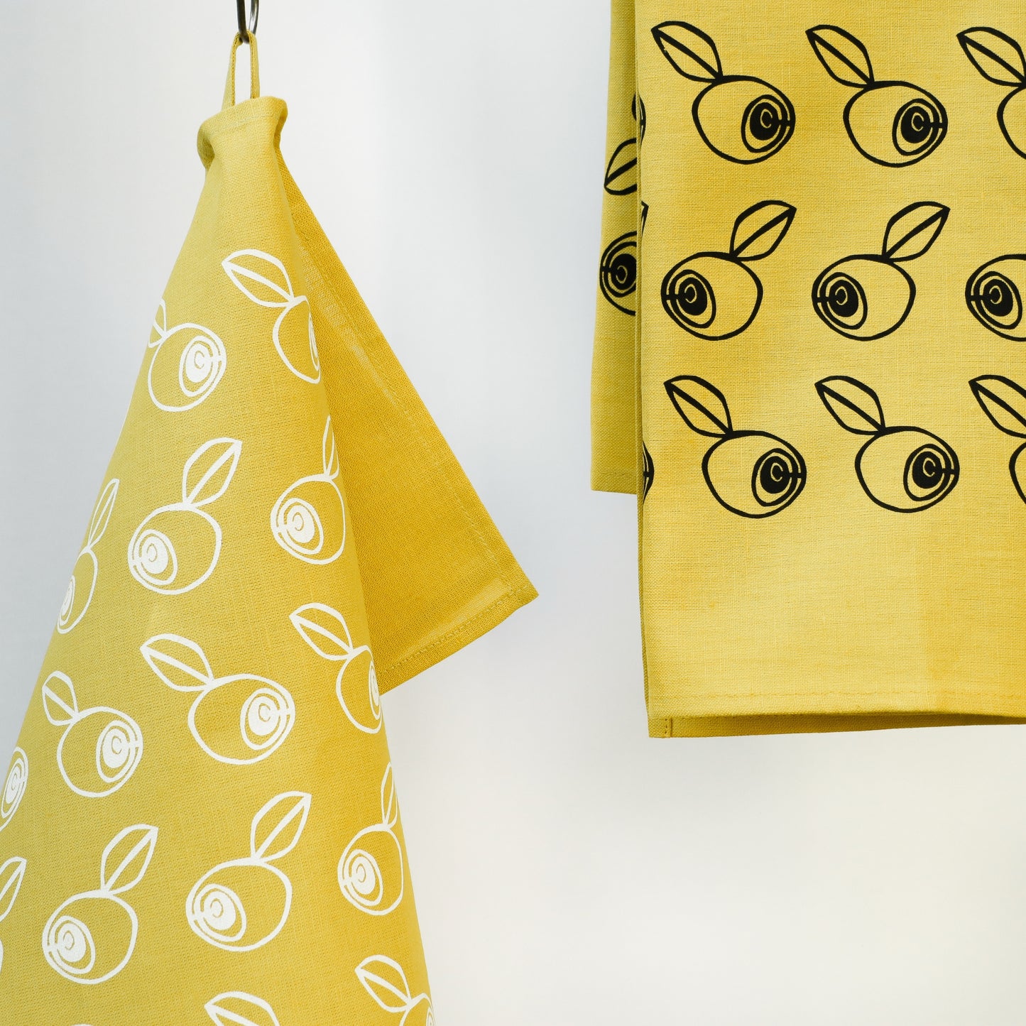 BLÅBÄRSSKOG kökshandduk 2-pack | gul